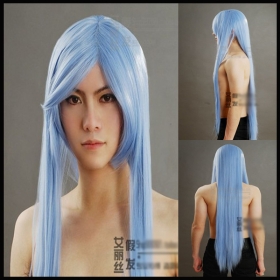 Free Shipping light blue 100CM Cosplay Wig Low cost fashion short wigs for home teacher Hot Sales