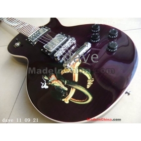 2011 Najnowszy Slash gitara elektryczna purple Darmowa wysyłka inlay snake