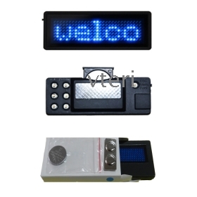 Free shipping 5pcs/lot Badge led message board support Input Display English and all EU languages,led flashlight,LED tag,Blue ,B729TB