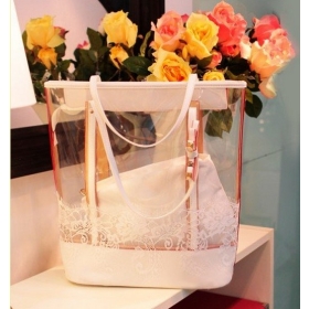 2012 New hot fashion free shipping hot sale Transparent  packet women lady Handbag shoulder bag f106  