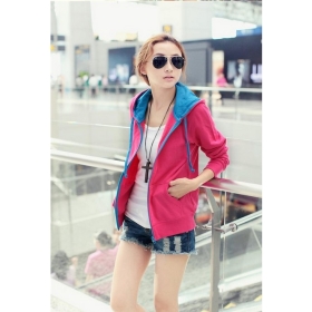 2012 Free shipping new autumn Casual fashion solid color hooded cardigan jacket lady 3 color s1010