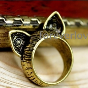 Frete grátis 100pcs metal Moda Bronzed Pouco Vintage ouvido bonito Car anéis de metal anéis Silver & Gold misturado - cheaporder