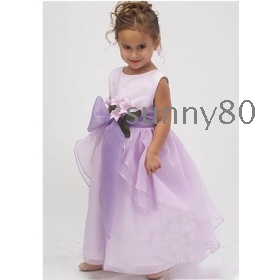 Custom- Sweety Prom Empire Sleeveless Flower girl dresses/Christmas Party Dresses/Bridesmaid Dress/Bride Dresses/Formal Dresses+Free Shipping+Any Size and colors_Sunny80 1619