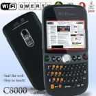 qwerty keyboard tv phone c8000 with wifi dual sim 