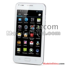 Free shipping Dapeng 1.2Ghz A9277 Android4.0 Smartphone: 5" Screen, MTK6577, MTK 6577, 6577, WCDMA+GSM, 8.0MP, GPS, TV, WiFi -- White