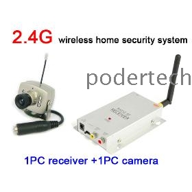 2.4GHz Wireless Camera C-208A + 2.4G 4CH Selectable wireless Receiver home Security CCTV System free shipping