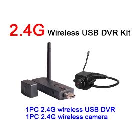 2.4G 4  Wireless USB DVR + 1pc 2.4G Camera,CCTV,surveillance,C203A  Wireless usb DVR kit free shipping 