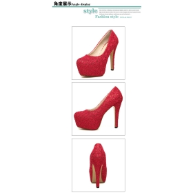 Hot selling sexy women's high quality Shoes,Ladies Fashion Evening high heels Shoes,1 pair with box Free Shipping,2013 New arrived T-table Show Glisten High Heel shoe,Size:35-39