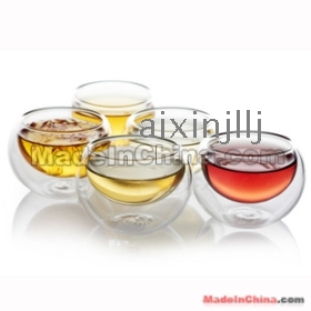 Non-porous Double-layer Cup Insulated glass Teacup Cups