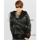 Free shipping qiu dong outfit new thickened cotton leather curved washed skin locomotive male money fur jacket with velvet jacket      