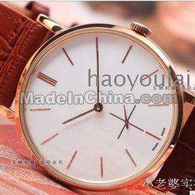 Free shipping independent second male table -thin automatic mechanical watch business watch straps for money        