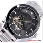 Free shipping watch South Korea fashionable transparent hollow out automatic mechanical watch full steel perspective with fashion watch male table       