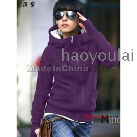 Free shipping women's clothing qiu dong outfit 2011 new han edition cardigan coat/even cap adds fertilizer increase thick guard garments