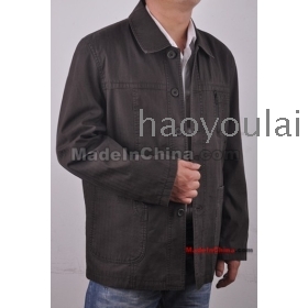 Free shipping old men's clothing coat middle-aged man autumn outfit men's jacket with dad with his father