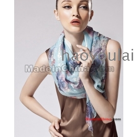 Free shipping 2011 new silk cloth tower PT1149 Hong Kong waterclouds butterfly dream scarf