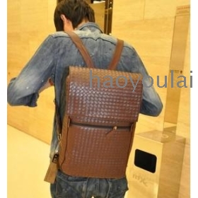 South Korea style man double shoulder pack/han edition men's bags/backpack/lovers of grid backpac     