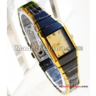 Free shipping supply lady between steel strip mature electronic gold watch factory direct sale 145952