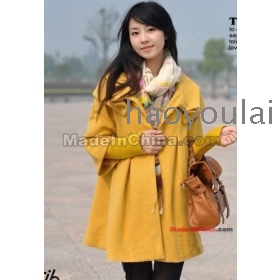 Free shipping 2011 qiu dong outfit new women's clothing show thin overcoat woollen thick woollen coat NeZi han coat                      