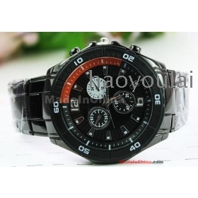 Free shipping wholesale personality man with steel watch 135333     