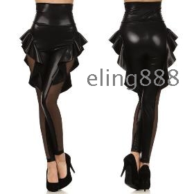 free ship PVC LINGERIE leggings/jeans jeggings fashion ladies kneepad skinny leggings 057