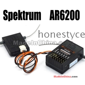 Free Shipping 6ch AR6200 Receiver  AR6200 2.4GHz receiver for  DX6i JR DX7 DSM2