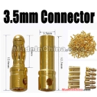 free shipping 3.5mm Gold Bullet Connector plug for RC battery 