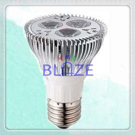 משלוח חינם 9W PAR20 LED זרקור נורה היי חשמל 3 * 3W E27 מנורה דים ללא דים 50pcs / Lot