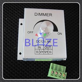 Free Shipping Aluminum12V 8A 96W Led Dimmer for led Strip Light, Bulbs and Modules