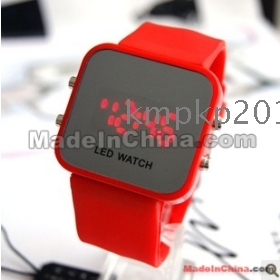 LED watch fashion personality han edition plastic mirror table new fashion students female table South Korea  mirror