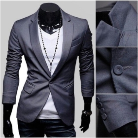 New Fashion England Slim coat Korean yards dress men's one button suit coat jacket outwear 2 colors size M-XXL 