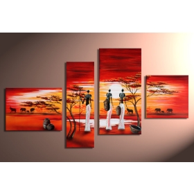 Wholesale -Modern Abstract Art Oil Painting:African step(+Framed)  -Free Shipping!