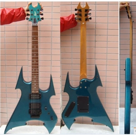 Alien double wave electric guitar, electric guitar of blue very cool  