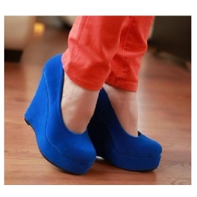 Contracted FengPa 2012 new Taiwan critical of waterproof wedges streamline design  slope documentary shoes  