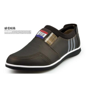  Winter heat recreational leather shoes of lazy man feet men's shoes business British tide shoes quality goods  