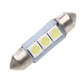 3 5050 SMD LED 36 millimetri Interno di automobile del festone della cupola bianca Lampadina, girare segnale / luce di posizione / coda, trasporto libero