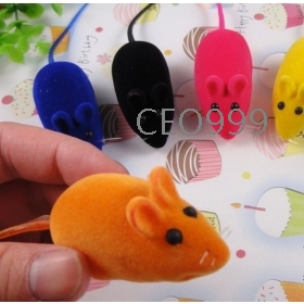 Pet candy color BIBI small mouse, small dog toys, horn flute little Mice, pet rubber toys, 6*3*2.5cm 500pcs/lot + Free Shipping