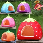 Latest thickening Cute strawberry Nest, multi function Yurts Dog House,Pet kennel, Litter Free Shipping