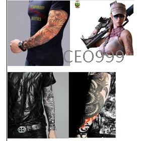 PUNK manchon faux tatouage, Body Art tatouage, bras d'équitation pantalons, bras fleur, 140 modèles 10pcs / lot + Livraison gratuite