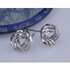  Sterling silver earrings,Rhyme flow small earrings, perfect curve earing, jewelry,Valentine's Day gift ,Silver Earrings  Free Shipping 