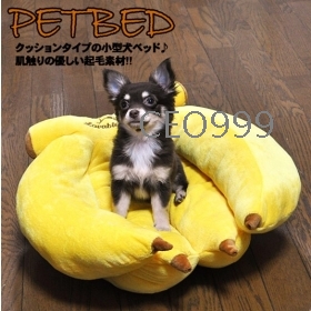 Free Shipping Japan Doug pet yellow bananas bed, mini kennel, cute  litter, dog bed, pet nest, Teddy sofa, 40CM 