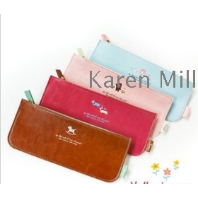 UMI in South Korea stationery lovely leather small animal paradise large capacity pen bag pencil case pencil-box 