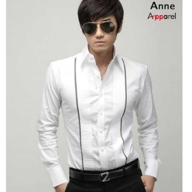 Groom dress shirt best man clothing Evening dress Slim Shirts Luxury Sexy Lined Royal,Casual Shirts,Dress Shirts,16