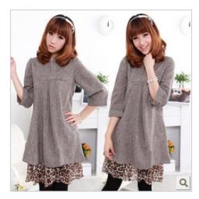 2012 the new spring clothing ladies' leisure lovely loose big code from sleeve dress  