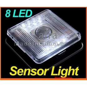 Wholesale New Motion sensor light 8 LED Light Lamp PIR Auto Sensor Motion Detector led lighting free shipping 