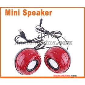 Wholesale new Mini Speaker for Laptop MP3 CH Multimedia, Red, Free Shipping 