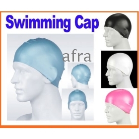 Wholesale new Durable Stylish Sporty Latex Swimming Cap Hat Red/Black/White/Blue 4 Colors Choice Freeshipping