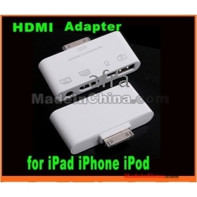 Wholesale New White HDMI Adapter AV Digital Converter for   ,Free Shipping+Retail Package+Drop Shipping 
