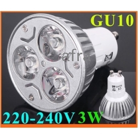 Freeshipping High quality 270 - 300LM 3W 220-240V GU10 LED lamp light Spotlight White/Warm white led lighting