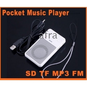 Dropshipping Micro SD  MP3 FM Pocket Music Player, Portable Speaker, Free Shipping 