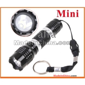 0.5W Aluminum flashlight Waterproof Mini LED Flashlight  for Camping Sporting Black/Grey choice free shipping 